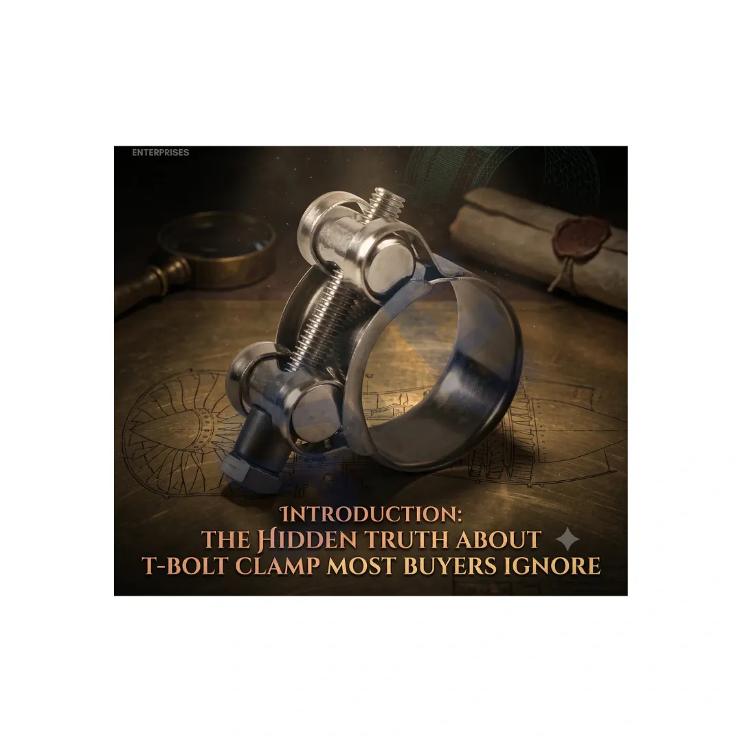 Heavy Duty T Bolt Clamp for strong, leak-proof pipe and hose connection in industrial and high-pressure applications