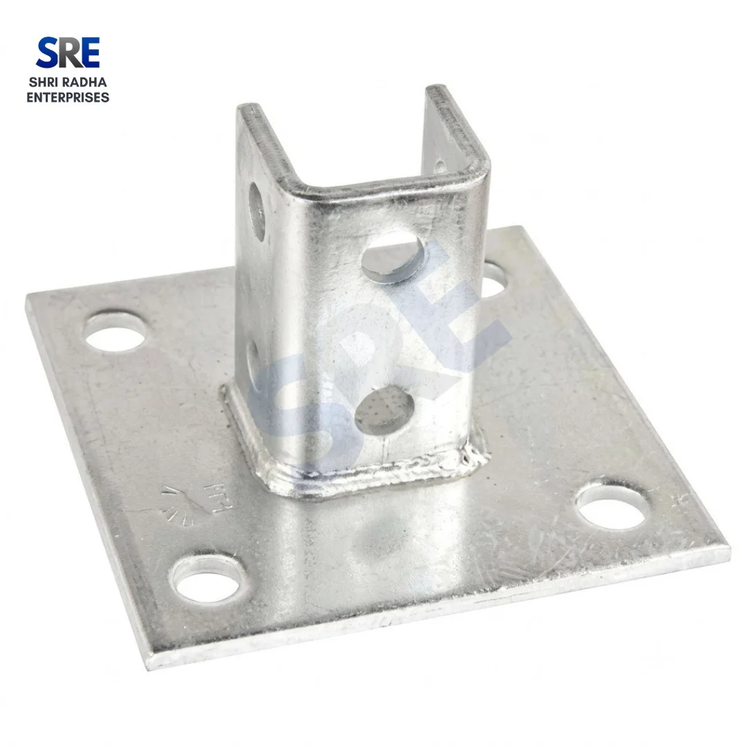 GI Solar Base Plate for Ground Mount Solar System Solar Structure Base Plate with Welded C Lip Channel