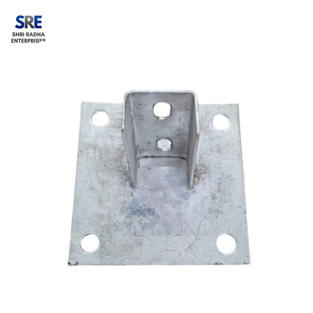 Top View Solar Base Plate with C Channel Top View of Solar Base Plate with C Channel Bracket for Ground Mounted Solar Structure Foundation