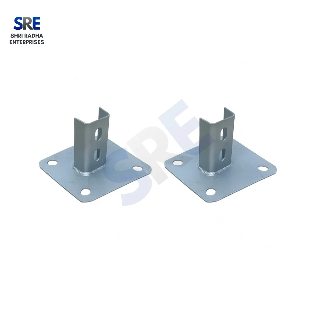 Heavy Duty Solar Base Plate Set Pair of Heavy Duty Solar Base Plates with Welded C Strut Channels for Solar Mounting Systems