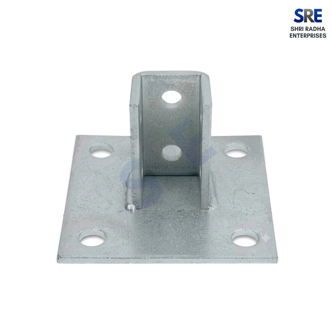 Galvanized Solar Base Plate with C Channel Galvanized Solar Base Plate with Welded C Channel Support for Solar Module Mounting Structure