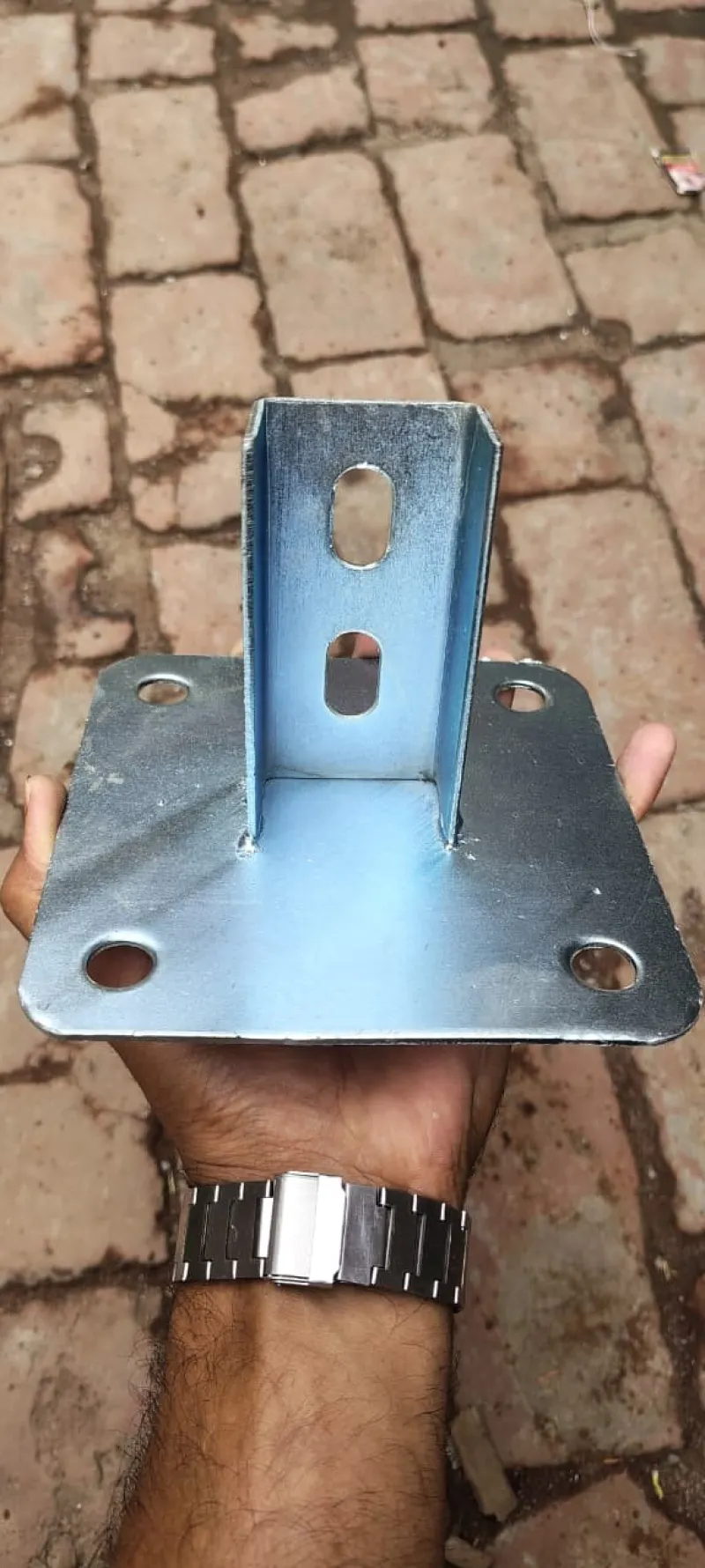 Hot-Dip Galvanized Solar Base Plate with Zinc Coating for Solar Mounting Structure