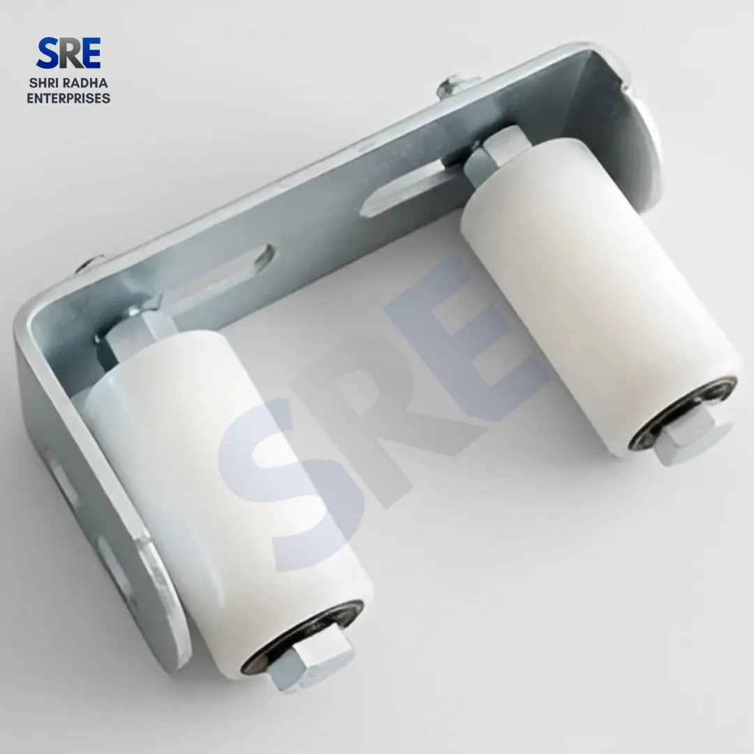 Premium Golden Nylon Roller Gate Guide Plate – Heavy Duty Gate Guide with Nylon Wheel Thumbnail 4