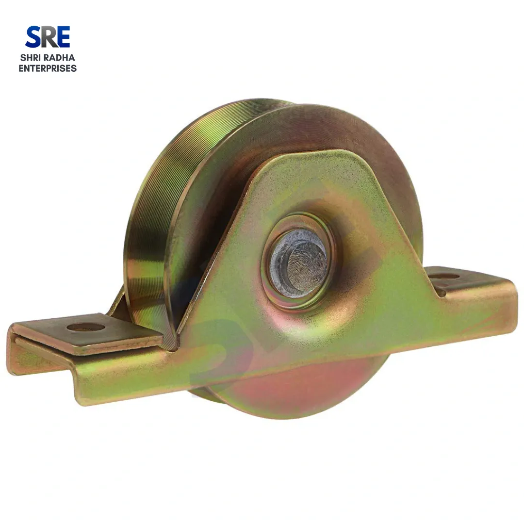 Sliding Gate Wheel – Zinc Finished V Groove Double Bracket Thumbnail 2