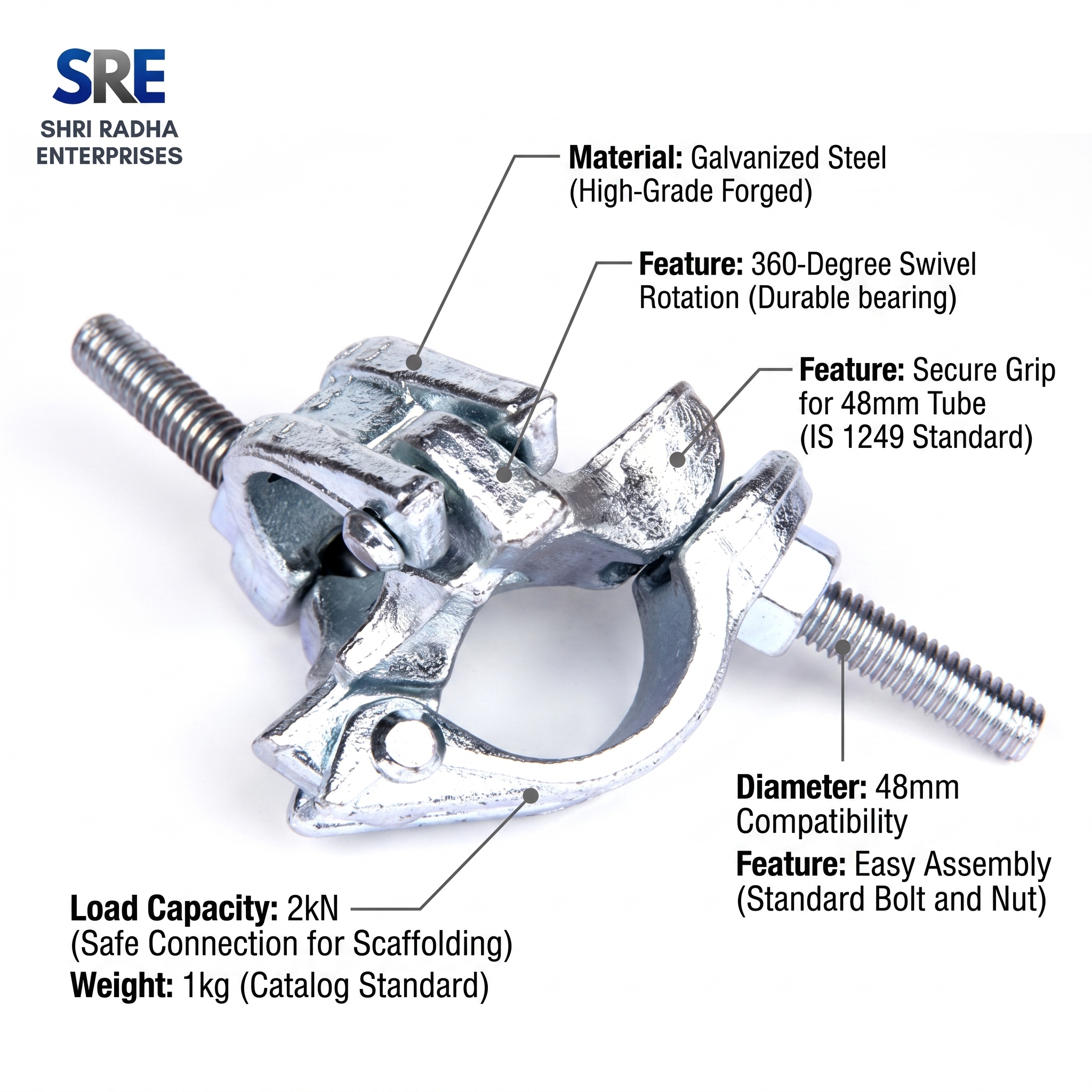 Scaffolding Swivel Coupler Thumbnail 2