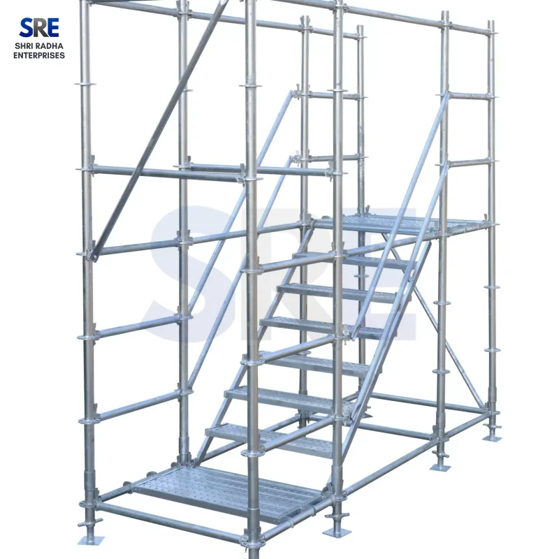 Close up of ringlock scaffolding rosette joint connection with wedge lock pin Thumbnail 2