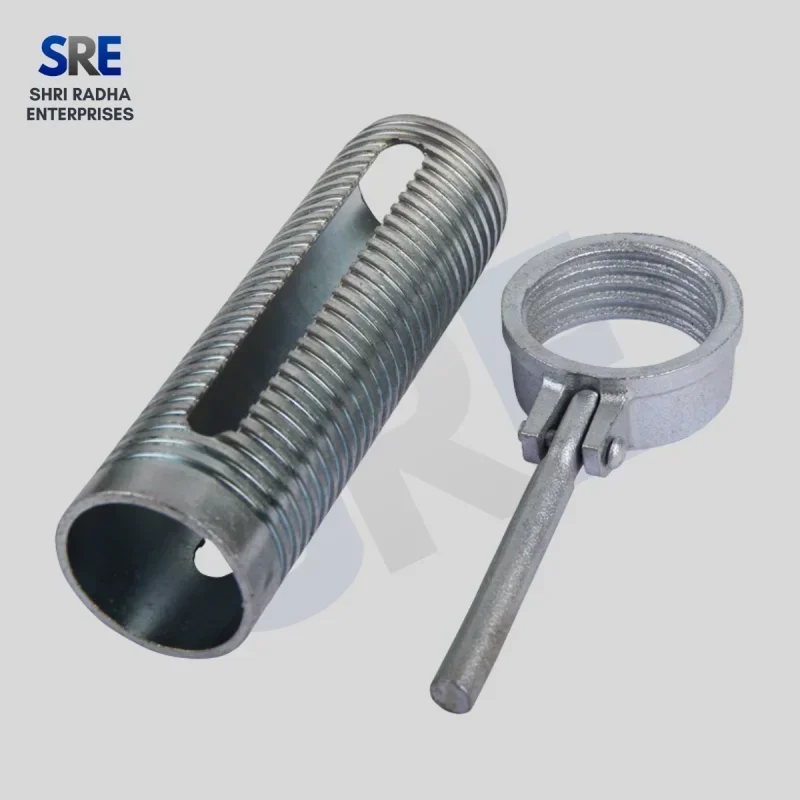 SRE heavy duty scaffolding prop sleeve with cast iron nut for adjustable steel shoring props