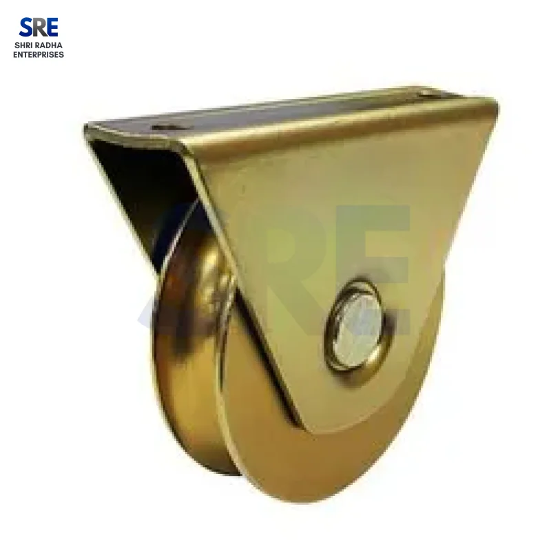 Heavy-Duty Sliding Gate Track Wheel with Bracket (U & V Groove) - SRE